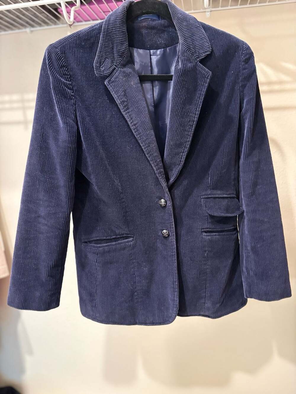 Vintage Silver Unicorn Junior  Vintage Blue Corduroy Blazer Jacket   Academia  V